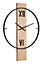EGLO Yamatsuri Black Steel/Wood Skeleton Wall Clock