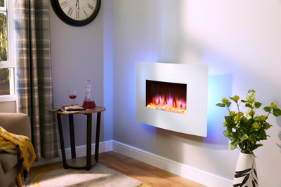 Egton White Wall Mounted Electric Fire