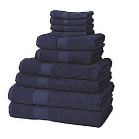 Egyptian Cotton Hand Towel Navy (One Size)