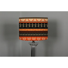 Egyptian Heiroglyphs in Orange & Black (Ceiling & Lamp Shade) / 45cm x 26cm / Lamp Shade