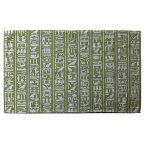 Egyptian hieroglyphic decorative background (Bath Towel) / Default Title