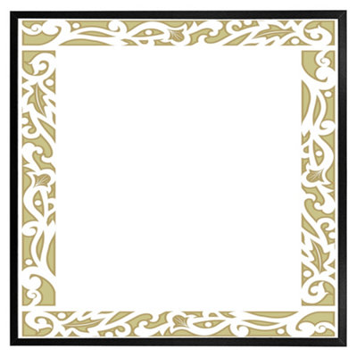 Egyptian hieroglyphs golden border (Picutre Frame) / 24x24