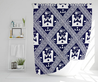 Egyptian Hieroglyphs in Navy (Shower Curtain) / Default Title Price Comparisons | Compare The Build
