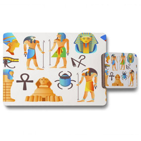 Egyptian Mythological Signs (Placemat & Coaster Set) / Default Title