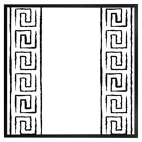 Egyptian pattern (Picutre Frame) / 16x16" / Grey