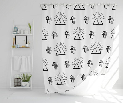 Egyptian pyramid and ankh (Shower Curtain) / Default Title