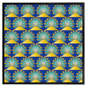 Egyptian style motif (Picutre Frame) / 30x30" / Brown