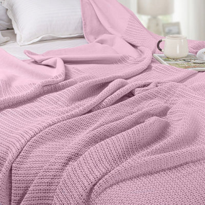 Cotton cellular blanket double bed hotsell