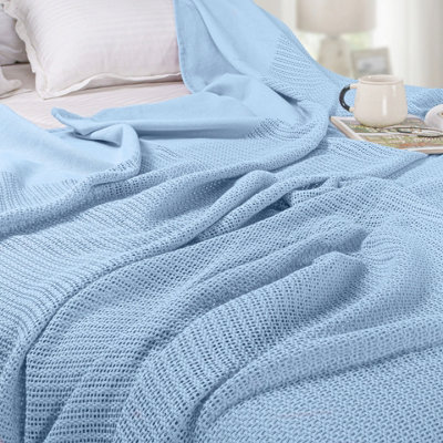 Cotton cellular blanket online king size