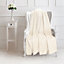 EHC Cotton Soft Hand Woven Reversible Lightweight Cream Adult Cellular Blanket, Single 180 x 230cm