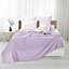EHC Cotton Soft Hand Woven Reversible Lightweight Lavender Adult Cellular Blanket, Single 180 x 230cm
