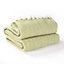 EHC Herringbone Lightweight Soft Warm Wool  Feel Acrylic Throws for Sofa Blanket  - Lime Green