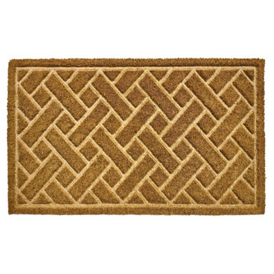 EHC Natural Coir NonSlip Entrance Mat Outdoor & Indoor Mat, Heavy Duty