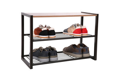 EHC Shoe Rack Storage 3 Tier, Shoe racks, Shoe rack bench, Shoe Rack Organiser Tidy