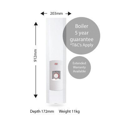 EHC Slim Jim 10kW Electric Flow Boiler