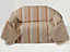 EHC Soft & Lightweight Indian Kerala Pattern Striped Cotton Single Bed Throw - Beige, 150 x 200 cm