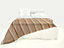 EHC Soft & Lightweight Indian Kerala Pattern Striped Cotton Single Bed Throw - Beige, 150 x 200 cm