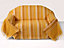 EHC Soft & Lightweight Indian Kerala Pattern Striped Cotton Single Bed Throw - Yellow, 150 x 200 cm