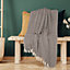 EHC Super Soft Cotton Large Throw Covers Upto 2-Seater Sofa or Double Bed, 150 x 200 cm, Brown