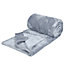 EHC Super Soft Fluffy Snugly Solid Flannel Fleece Throws for Sofa Bed Blankets, Light Grey 125 cm x 150 cm