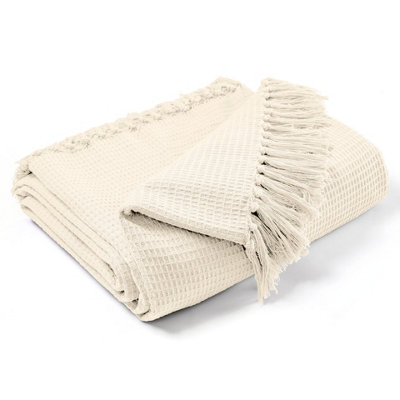 Cream throws for deals sofa