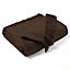 EHC Waffle Cotton Woven Large Sofa Throw 2 Seater Chair/ Sofa/ Bed 178 x 254 cm, Chocolate