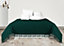 EHC Waffle Cotton Woven Super Giant Sofa Throw, Up to 4 Seater Sofa/ Super King Size Bed 250 x 380 cm, Dark Green