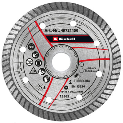 Einhell 115mm x 22 Diamond Blade