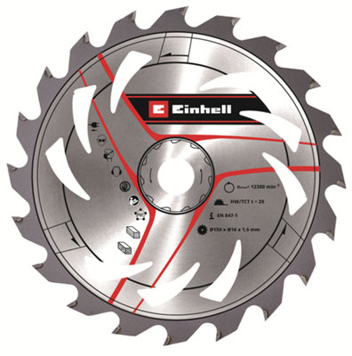 Einhell 150mm x 16 20T TCT Circular Saw Blade