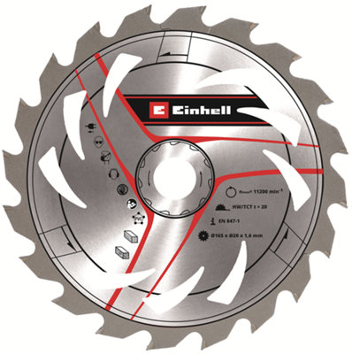 Einhell 165mm x 20 24T TCT Circular Saw Blade