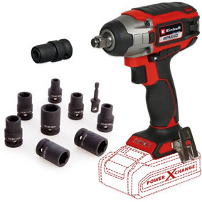 Einhell 18/230 IMPAXXO 18v PXC Brushless 1/2" Impact Wrench + 9pc Socket Set