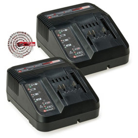 Einhell 18v / 36v Power X-Change Twin Charger Pack PXC 3ah 30 Min Dual Charging