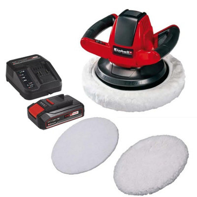 Einhell 18v Cordless Car Boat Buffer Polisher 254mm Power X +2.5AH Charging Kit