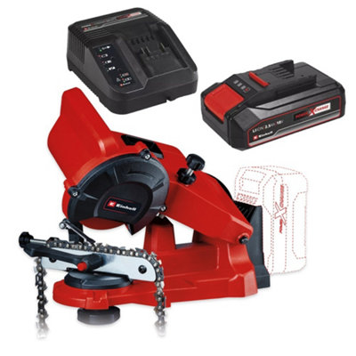 Einhell 18v Cordless Chain Sharpener Power X-Change + 2.5AH Charging Kit