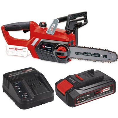 Einhell 18v Cordless Chainsaw 10" 25cm Bar Power X Heavy Duty + 2.5AH Kit