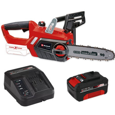 Einhell 18v Cordless Chainsaw 10" 25cm Bar Power X Heavy Duty + 4AH Kit