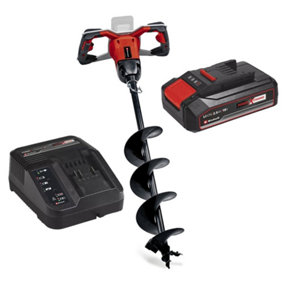 Einhell 18v Cordless Earth Auger Power X-Change + Drill + 2.5AH Charging Kit