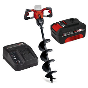 Einhell 18v Cordless Earth Auger Power X-Change + Drill + 4AH Charging Kit