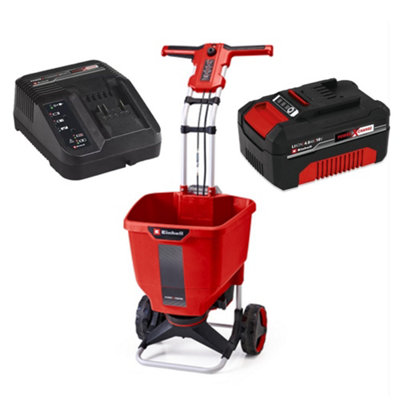 Einhell 18v Cordless Spreader Power X-Change Garden + 4AH Charging Kit