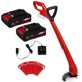 Einhell 18v Cordless Strimmer Lawn Line Trimmer 24cm GC-CT 18/24 Li P 2x Battery