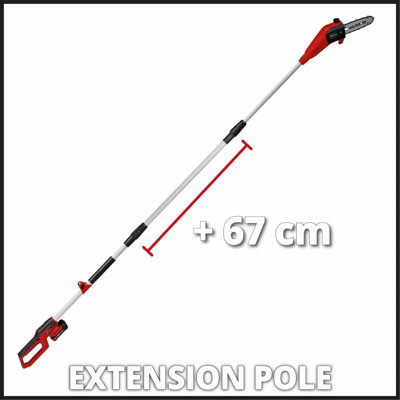 Einhell 19.5cm Power X-Change Cordless High Reach Chainsaw Polesaw For Trees Hedges 3.3Kg - GC-LC 18/20 Li T - Body Only