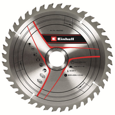 Einhell 210mm x 30 40T TCT Thin Cut Circular Saw Blade