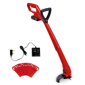Einhell 24cm Power X-Change Cordless Strimmer 18V Grass Trimmer With Battery And Charger 20x Spare Blades Red - GC-CT 18/24 Li P