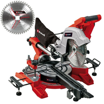 Einhell 254mm Double Bevel Mitre Saw + Laser TE-SM 10 L Dual Sided 240v +2 Blade