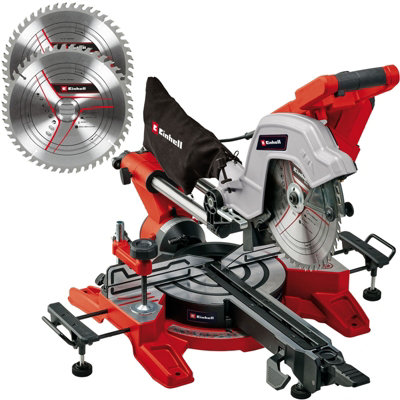 Einhell 254mm Double Bevel Mitre Saw + Laser TE-SM 10 L Dual Sided 240v +3 Blade