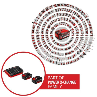 Einhell 2x 4.0Ah Battery And Twin Charger Starter Kit Power X-Change - Compatible With All Power X-Change Products