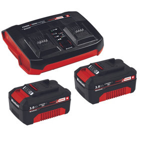 Einhell 3.0Ah Starter Kit Power X-Change Batteries And Twincharger