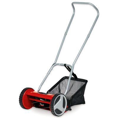 Einhell 30cm Manual Lawnmower Cylinder Hand Mower With 16L Grass Box Silent 13-37mm Cutting Height - GC-HM 300