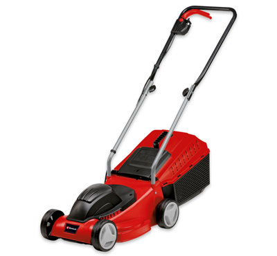 Einhell 32cm Electric Lawnmower 1000W Rotary With 30L Grass Box 10m Corded 20-60mm Cutting Height - GC-EM 1032