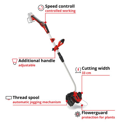 Einhell 33cm Power X-Change Cordless Strimmer 18V String Grass 